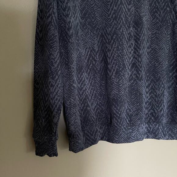 ATHLETA STUDIO TO‎ STREET PRINT SWEATSHIRT Navy Medusa Size Small Blue Black - Picture 13 of 16